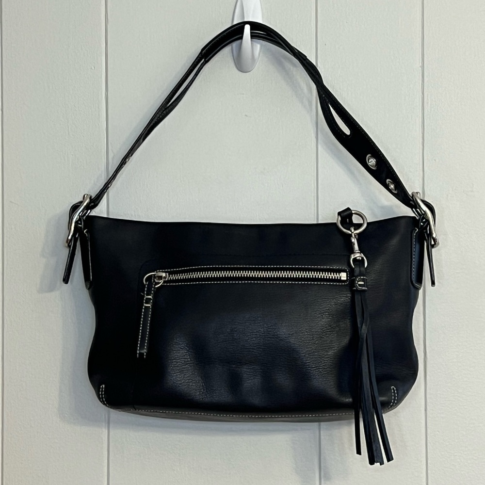 Coach Legacy East West Black Leather Shoulder Bag style number‎ 1417